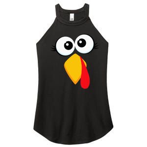 Turkey Face Thanksgiving Cute Chicken Face Women's Perfect Tri Rocker Tank