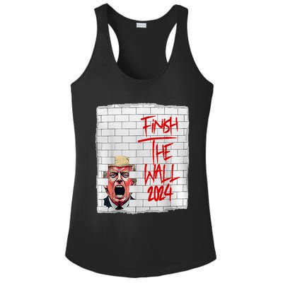 Trump Finish The Wall 2024 Ladies PosiCharge Competitor Racerback Tank