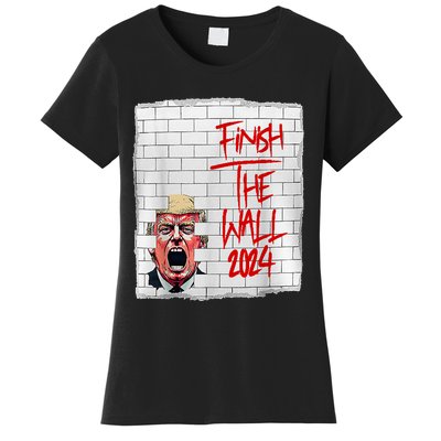 Trump Finish The Wall 2024 Women's T-Shirt