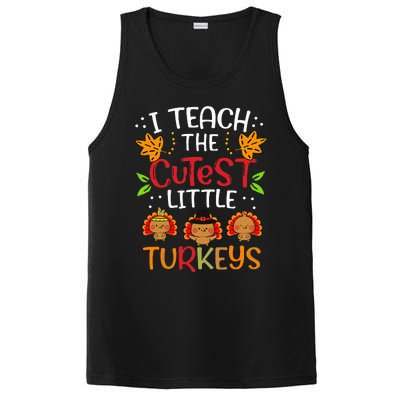 Thanksgiving For Teachers I Teach The Cutest Little Turkeys PosiCharge Competitor Tank