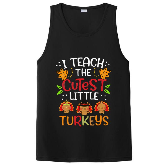 Thanksgiving For Teachers I Teach The Cutest Little Turkeys PosiCharge Competitor Tank