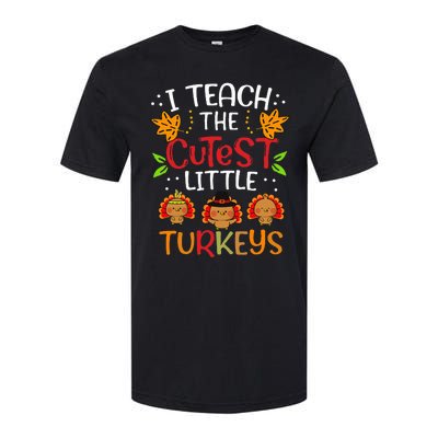 Thanksgiving For Teachers I Teach The Cutest Little Turkeys Softstyle CVC T-Shirt