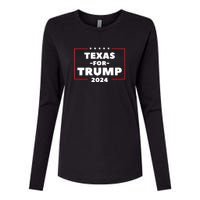 Texas For Trump 2024 Womens Cotton Relaxed Long Sleeve T-Shirt