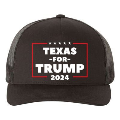 Texas For Trump 2024 Yupoong Adult 5-Panel Trucker Hat