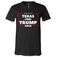 Texas For Trump 2024 V-Neck T-Shirt