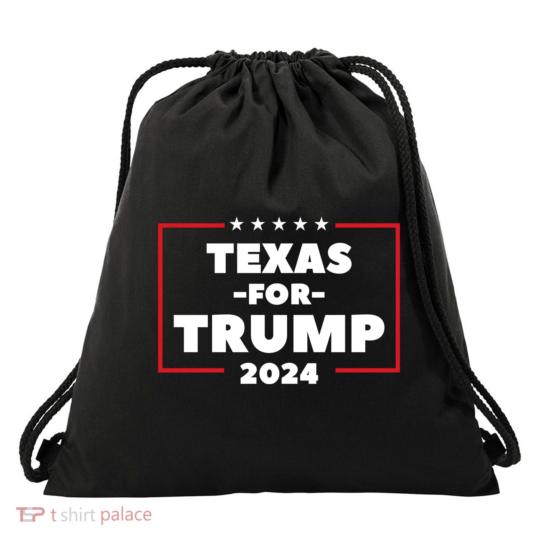 Texas For Trump 2024 Drawstring Bag