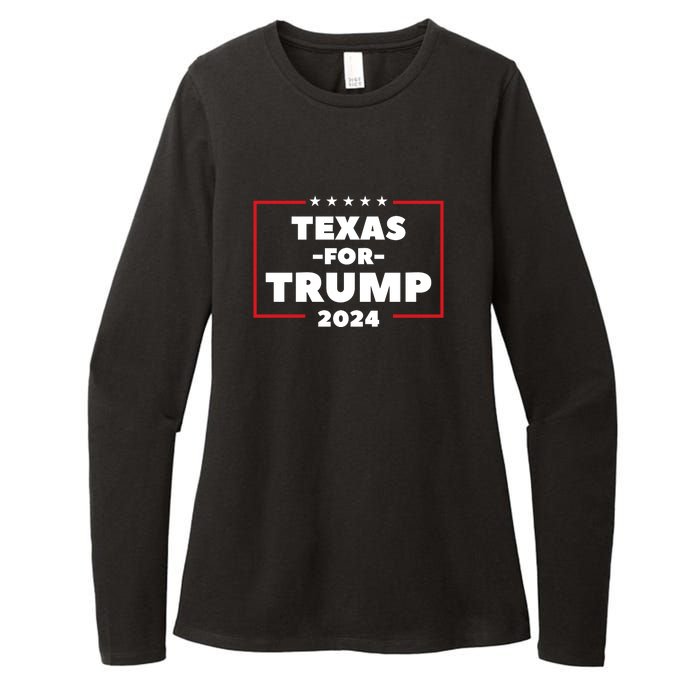 Texas For Trump 2024 Womens CVC Long Sleeve Shirt