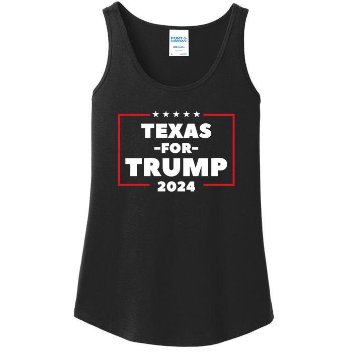 Texas For Trump 2024 Ladies Essential Tank