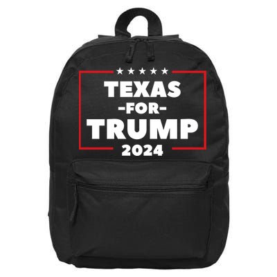 Texas For Trump 2024 16 in Basic Backpack
