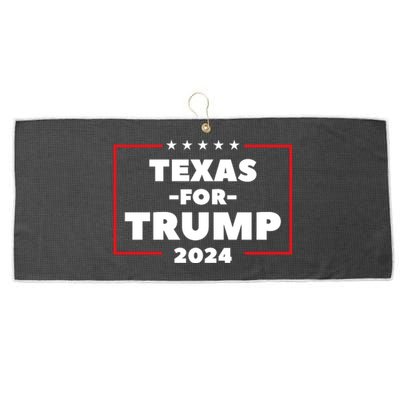 Texas For Trump 2024 Large Microfiber Waffle Golf Towel