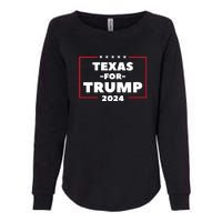 Texas For Trump 2024 Womens California Wash Sweatshirt