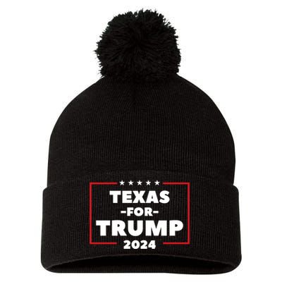 Texas For Trump 2024 Pom Pom 12in Knit Beanie