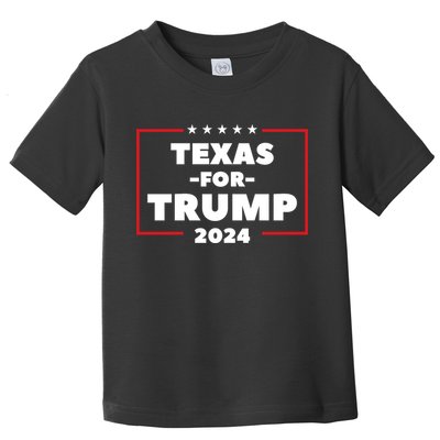 Texas For Trump 2024 Toddler T-Shirt
