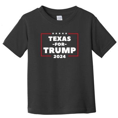 Texas For Trump 2024 Toddler T-Shirt