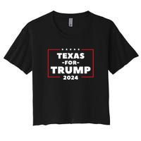 Texas For Trump 2024 Women's Crop Top Tee