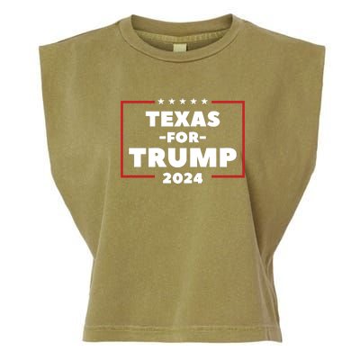 Texas For Trump 2024 Garment-Dyed Women's Muscle Tee