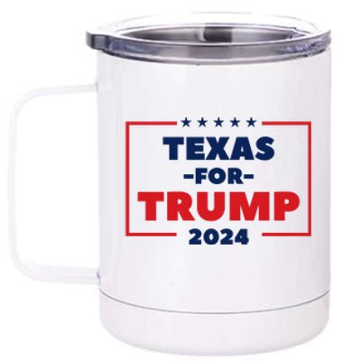 Texas For Trump 2024 12 oz Stainless Steel Tumbler Cup