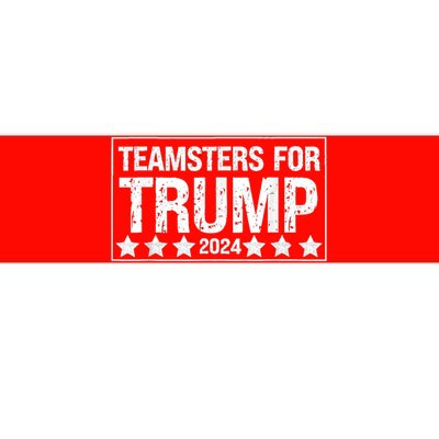 Teamsters For Trump 2024 Bumper Sticker