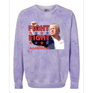 Trump Fight Trump Shooting Fight Trump Attempted Assassination Colorblast Crewneck Sweatshirt