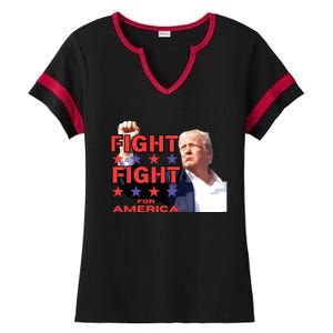 Trump Fight Trump Shooting Fight Trump Attempted Assassination Ladies Halftime Notch Neck Tee