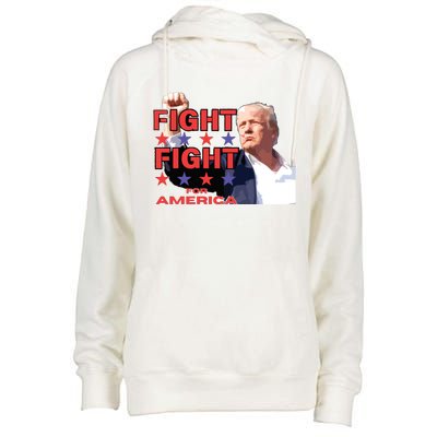 Trump Fight Trump Shooting Fight Trump Attempted Assassination Womens Funnel Neck Pullover Hood