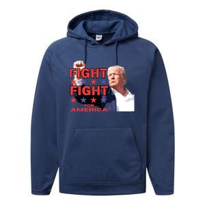 Trump Fight Trump Shooting Fight Trump Attempted Assassination Performance Fleece Hoodie