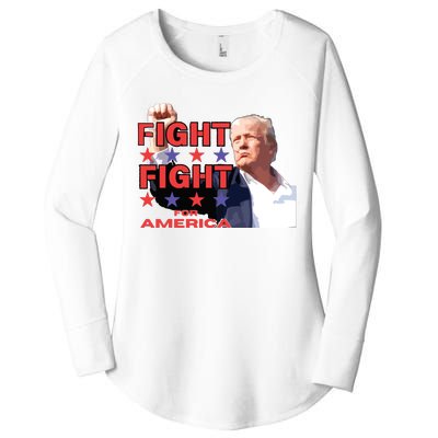 Trump Fight Trump Shooting Fight Trump Attempted Assassination Women's Perfect Tri Tunic Long Sleeve Shirt