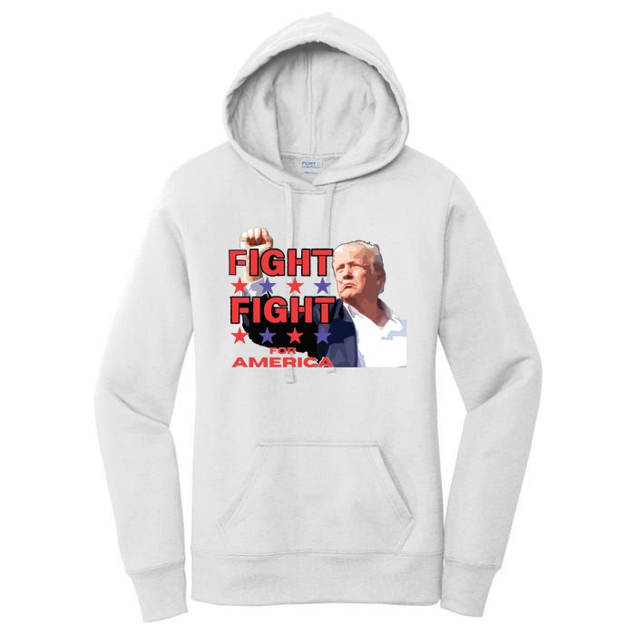 Trump Fight Trump Shooting Fight Trump Attempted Assassination Women's Pullover Hoodie