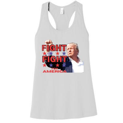 Trump Fight Trump Shooting Fight Trump Attempted Assassination Women's Racerback Tank