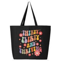 Thirty Flirty & Thriving Groovy 30th Birthday Retro 30 Years 25L Jumbo Tote