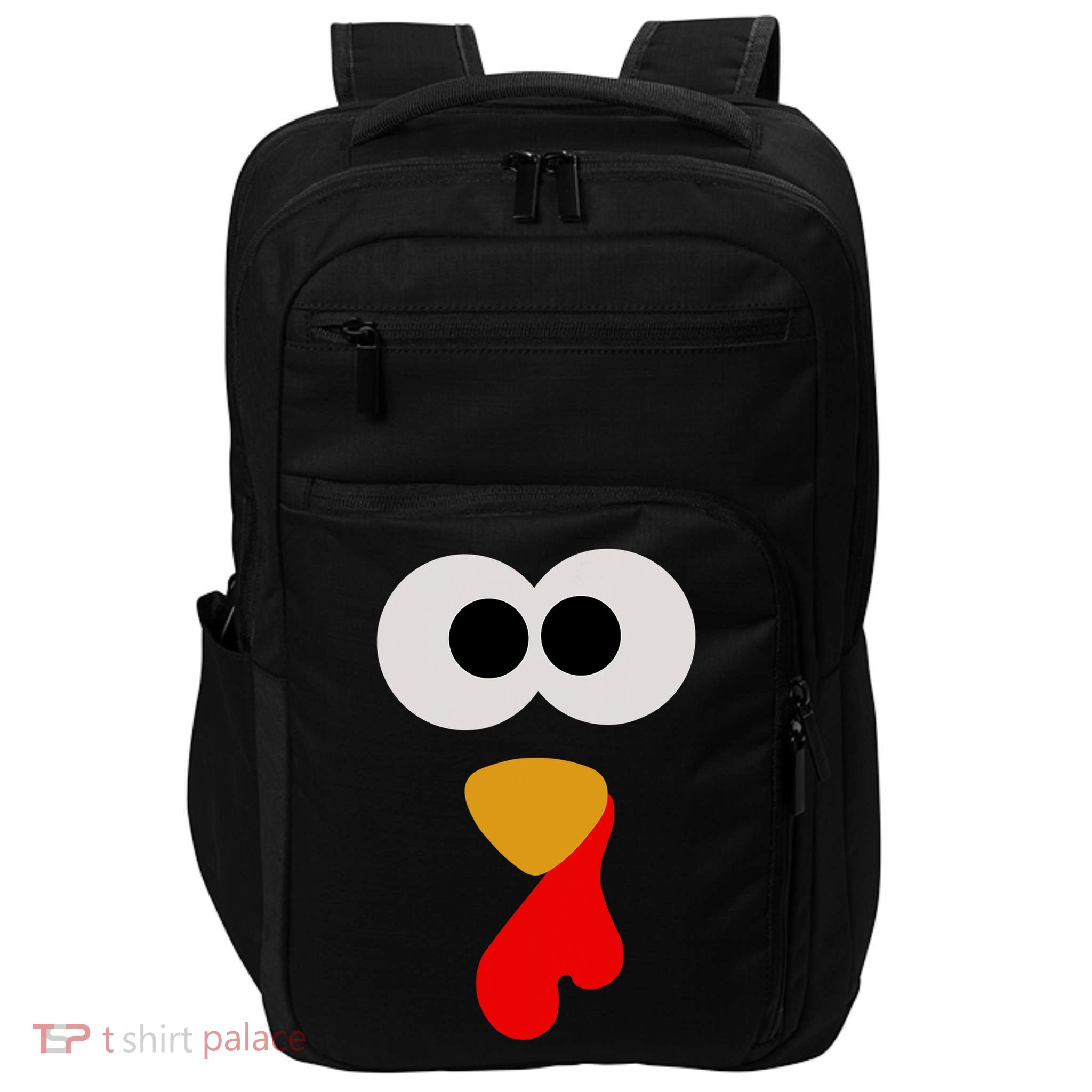Turkey Face Thanksgiving Matching Family Costume Autumn Impact Tech Backpack