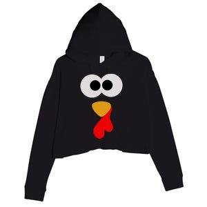 Turkey Face Thanksgiving Matching Family Costume Autumn Crop Fleece Hoodie