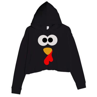 Turkey Face Thanksgiving Matching Family Costume Autumn Crop Fleece Hoodie