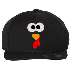 Turkey Face Thanksgiving Matching Family Costume Autumn Wool Snapback Cap