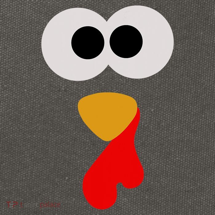 Turkey Face Thanksgiving Matching Family Costume Autumn Cotton Canvas Backpack