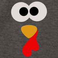 Turkey Face Thanksgiving Matching Family Costume Autumn Vector Backpack