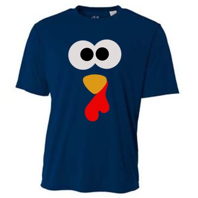 Turkey Face Thanksgiving Matching Family Costume Autumn Cooling Performance Crew T-Shirt