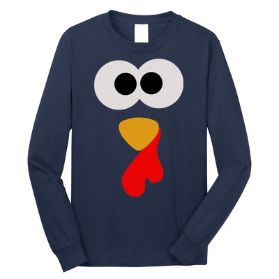Turkey Face Thanksgiving Matching Family Costume Autumn Long Sleeve Shirt