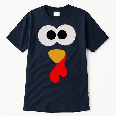 Turkey Face Thanksgiving Matching Family Costume Autumn Tall T-Shirt