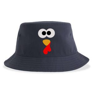 Turkey Face Thanksgiving Matching Family Costume Autumn Sustainable Bucket Hat