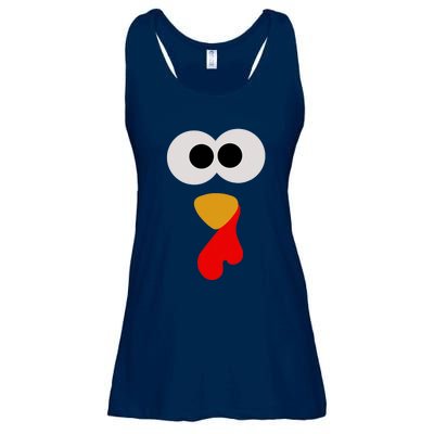 Turkey Face Thanksgiving Matching Family Costume Autumn Ladies Essential Flowy Tank