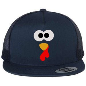 Turkey Face Thanksgiving Matching Family Costume Autumn Flat Bill Trucker Hat