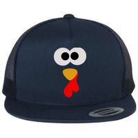 Turkey Face Thanksgiving Matching Family Costume Autumn Flat Bill Trucker Hat