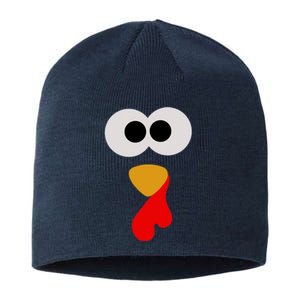 Turkey Face Thanksgiving Matching Family Costume Autumn Sustainable Beanie