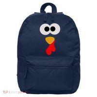 Turkey Face Thanksgiving Matching Family Costume Autumn 16 in Basic Backpack