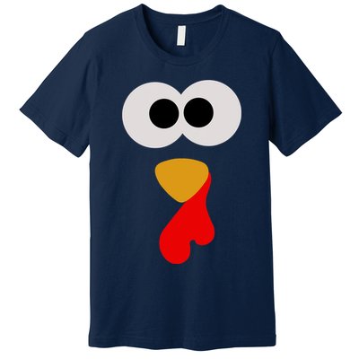 Turkey Face Thanksgiving Matching Family Costume Autumn Premium T-Shirt