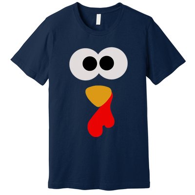 Turkey Face Thanksgiving Matching Family Costume Autumn Premium T-Shirt