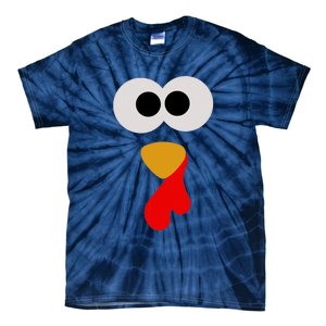 Turkey Face Thanksgiving Matching Family Costume Autumn Tie-Dye T-Shirt