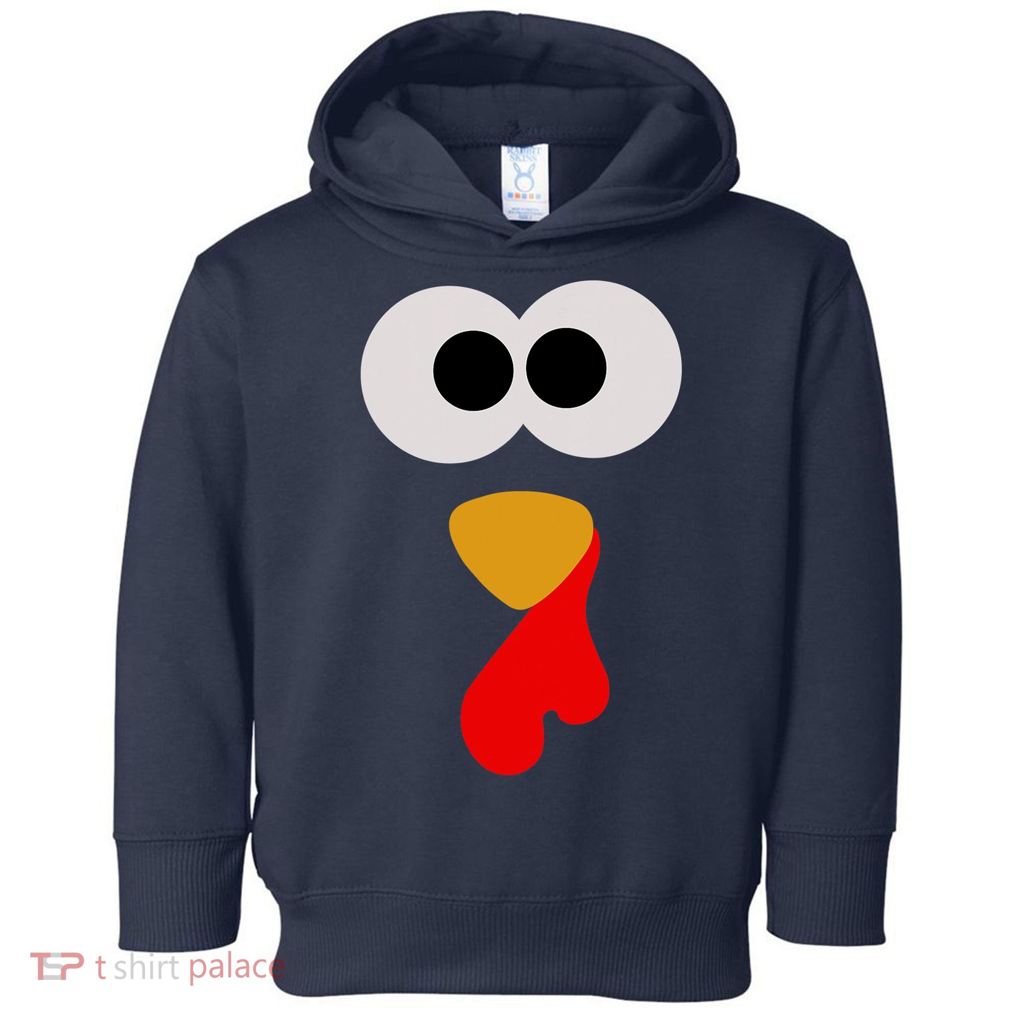 Turkey Face Thanksgiving Matching Family Costume Autumn Toddler Hoodie
