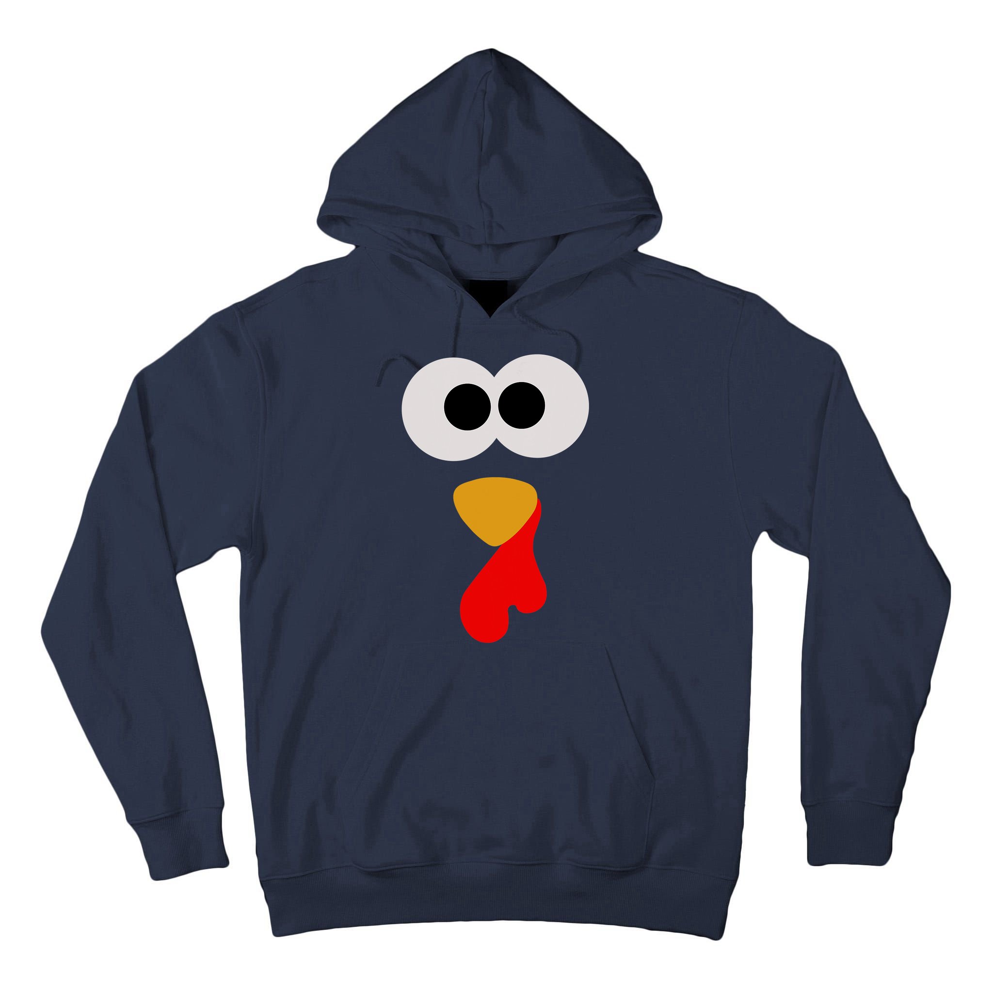 Turkey Face Thanksgiving Matching Family Costume Autumn Tall Hoodie
